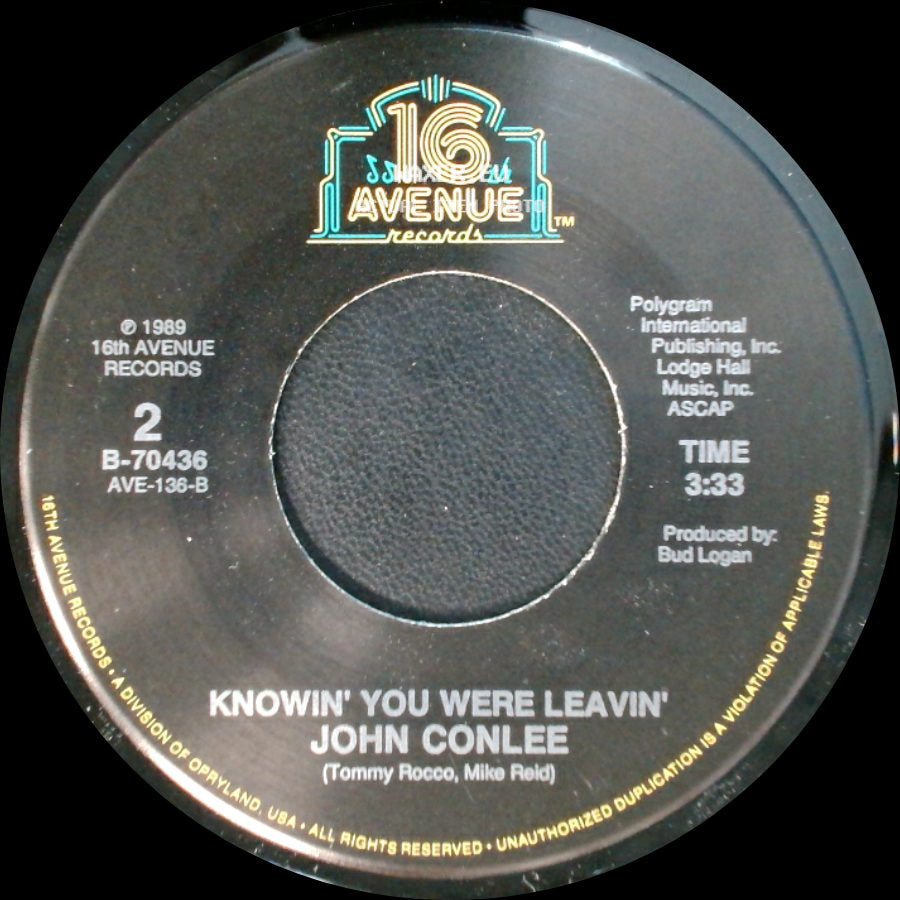 John Conlee - Don't Get Me Started / Knowin' You Were Leavin' side B