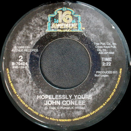 John Conlee - Hit The Ground Runnin' / Hopelessly Yours side B