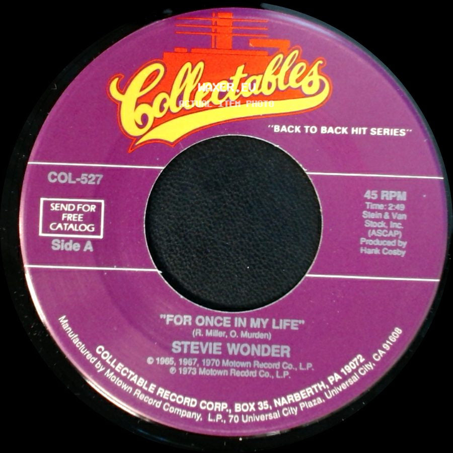 Stevie Wonder - For Once In My Life / You Met Your Match side A