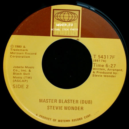 Stevie Wonder - Master Blaster (Jammin') / Master Blaster (Dub) side B