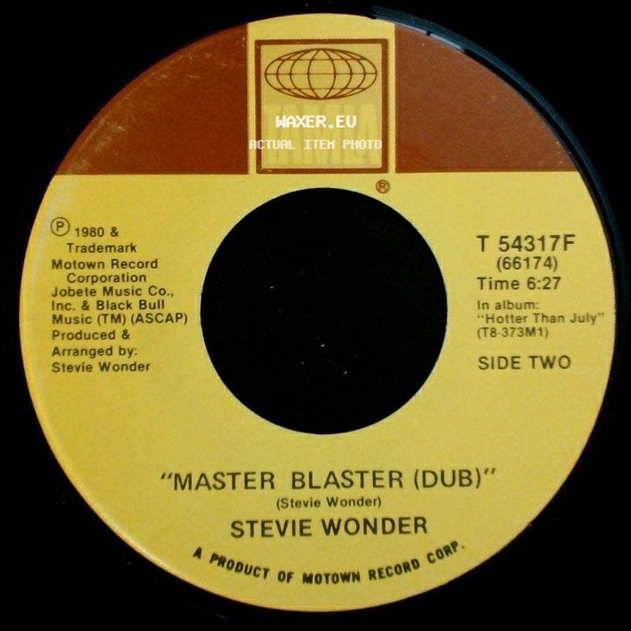 Stevie Wonder - Master Blaster (Jammin) / Master Blaster (Dub) side B