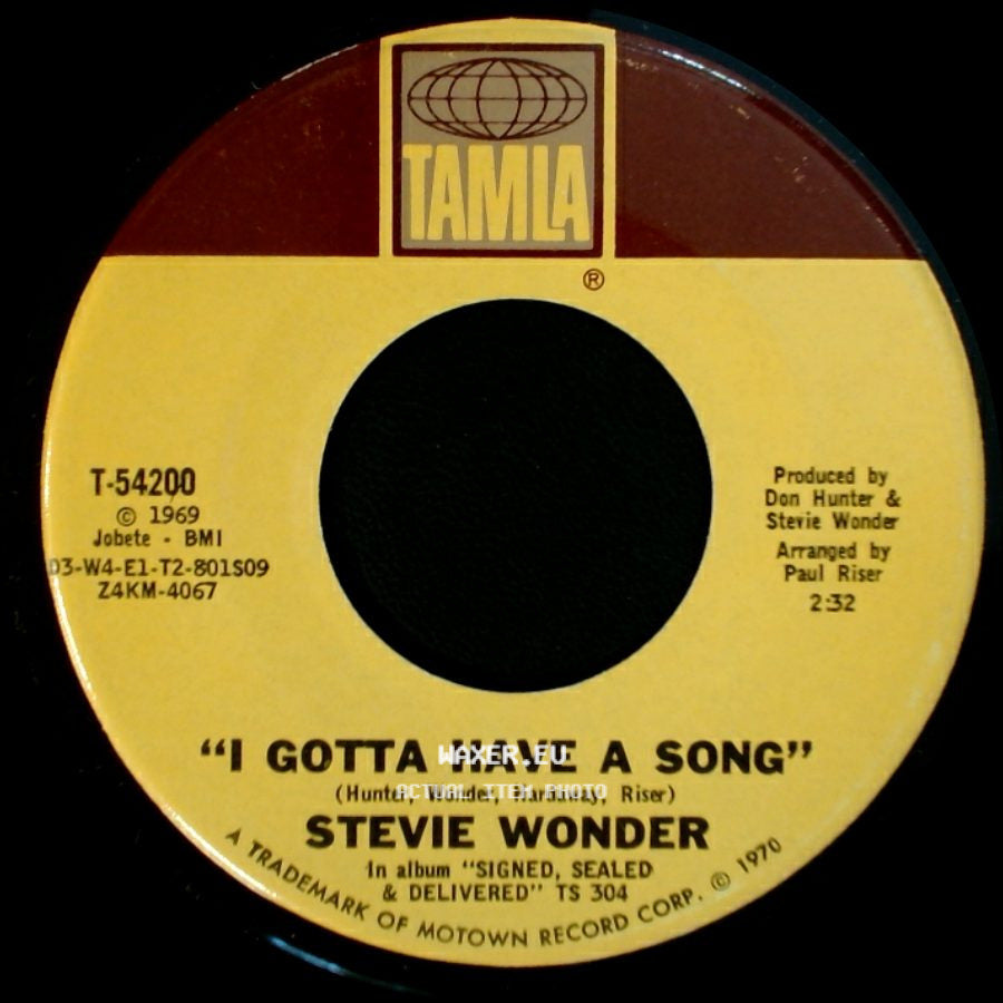 Stevie Wonder - "I Gotta Have A Song" / Heaven Help Us All side A