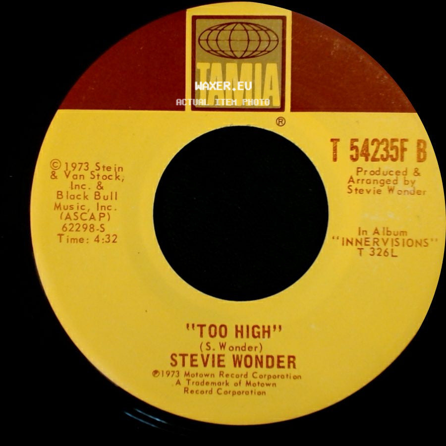 Stevie Wonder - Too High / Higher Ground side A