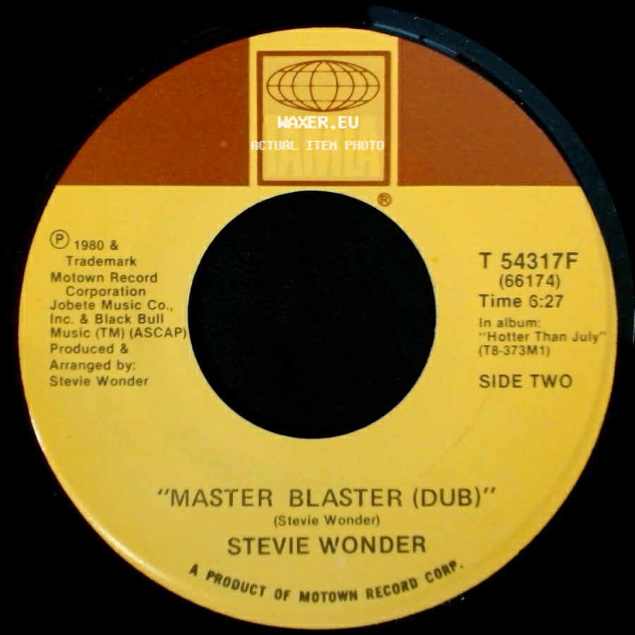 Stevie Wonder - Master Blaster (Jammin) / Master Blaster (Dub) side B