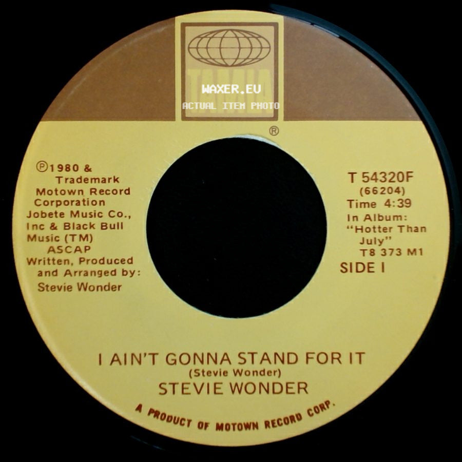 Stevie Wonder - I Ain't Gonna Stand For It / Knocks Me Off My Feet side A