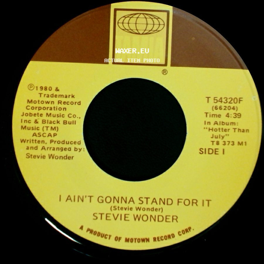 Stevie Wonder - I Ain't Gonna Stand For It / Knocks Me Off My Feet side A