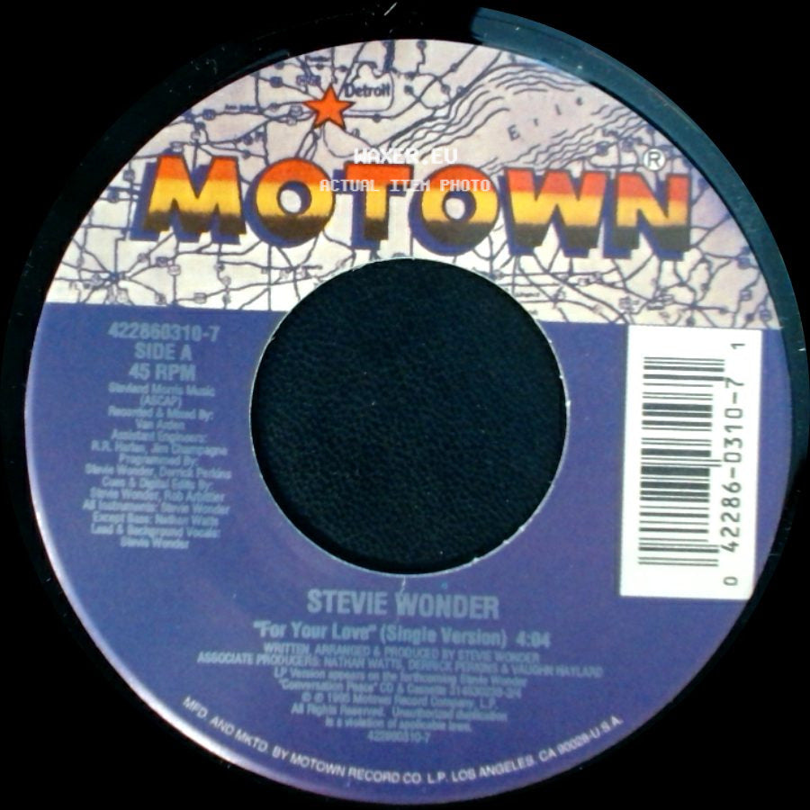 Stevie Wonder - For Your Love (Single Version) / For Your Love (Instrumental) side A