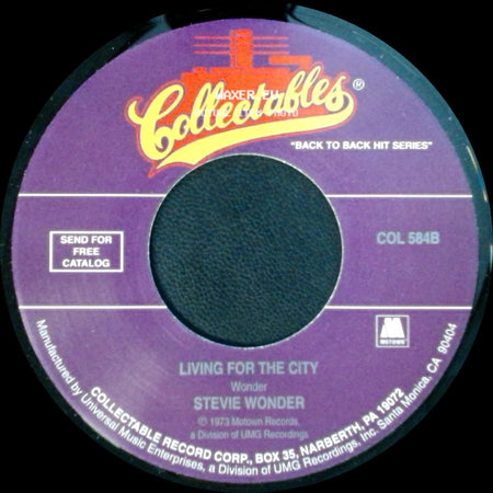Stevie Wonder - Don't You Worry 'bout A Thing / Living For The City side B