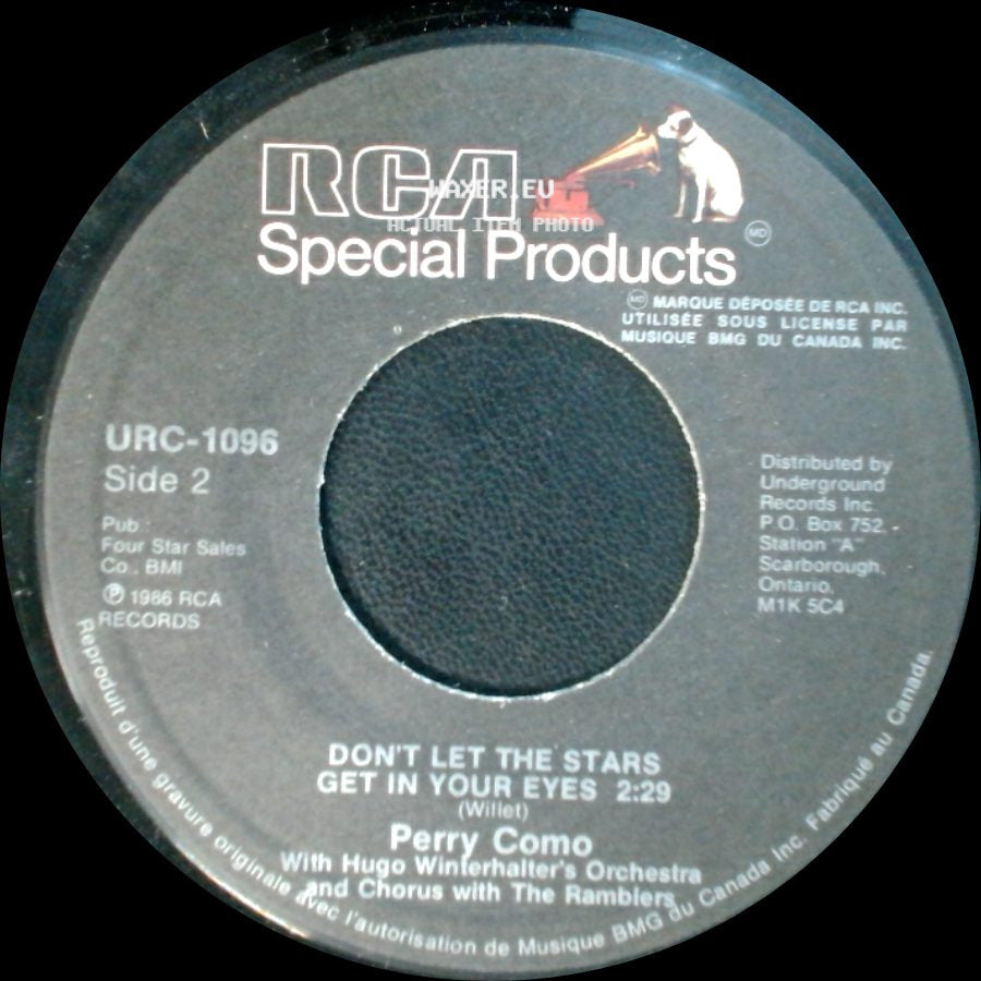 Perry Como - Round And Round / Don't Let The Stars Get In Your Eyes side B