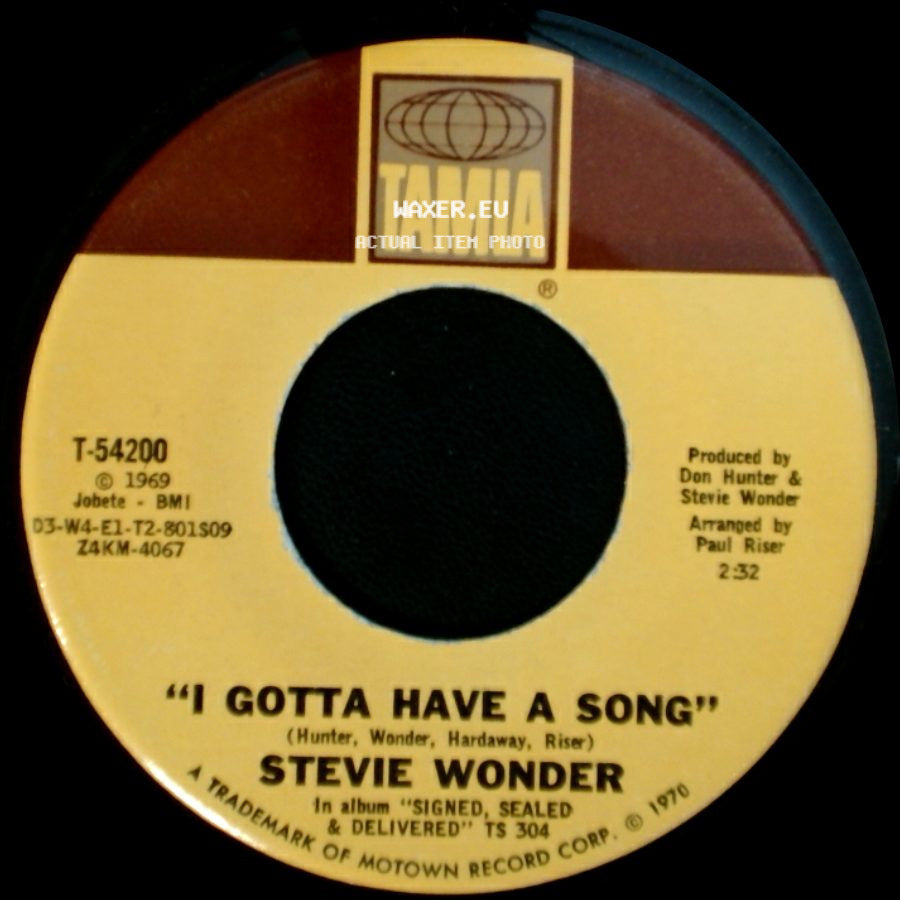 Stevie Wonder - Heaven Help Us All / I Gotta Have A Song side B