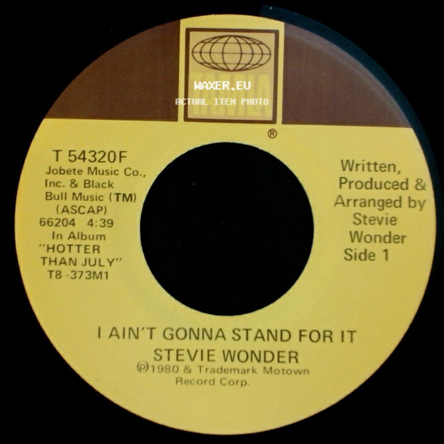 Stevie Wonder - I Ain't Gonna Stand For It / Knocks Me Off My Feet side A