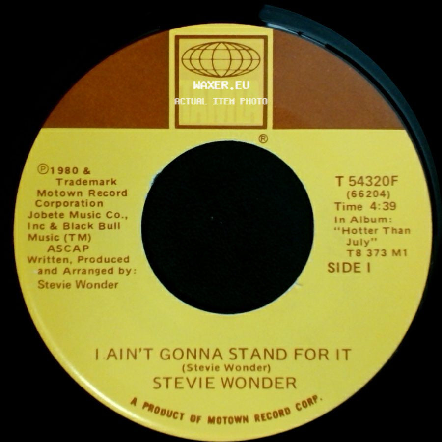 Stevie Wonder - I Ain't Gonna Stand For It / Knocks Me Off My Feet side A
