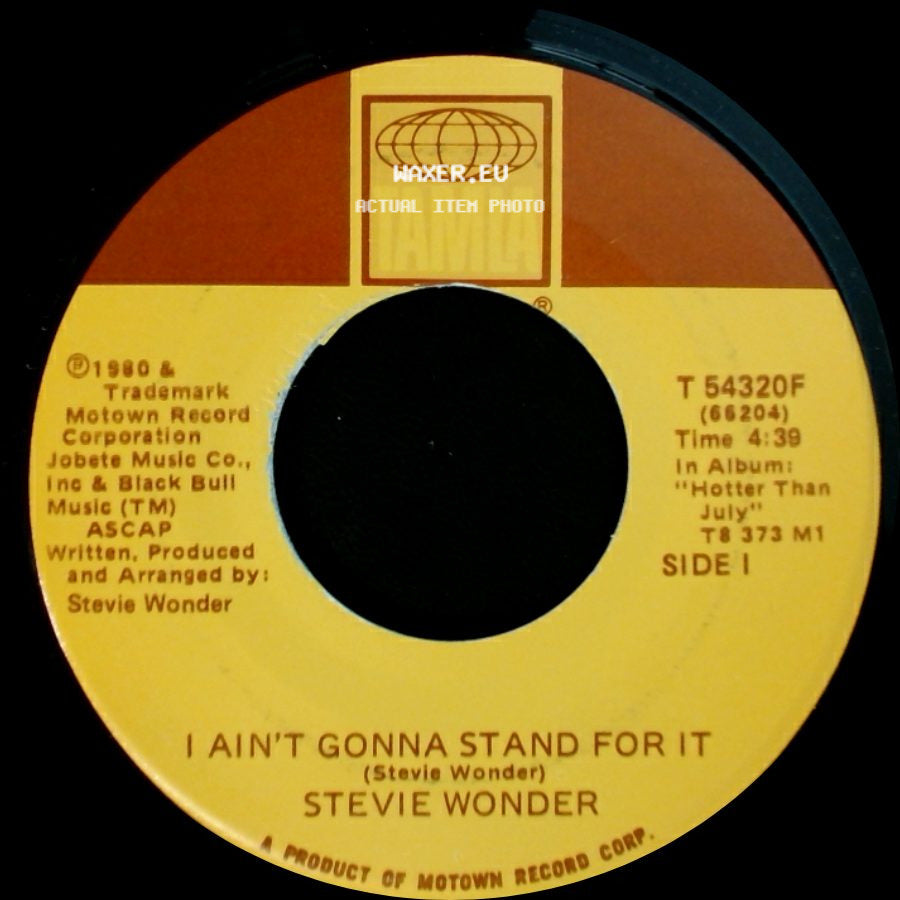 Stevie Wonder - I Ain't Gonna Stand For It / Knocks Me Off My Feet side A