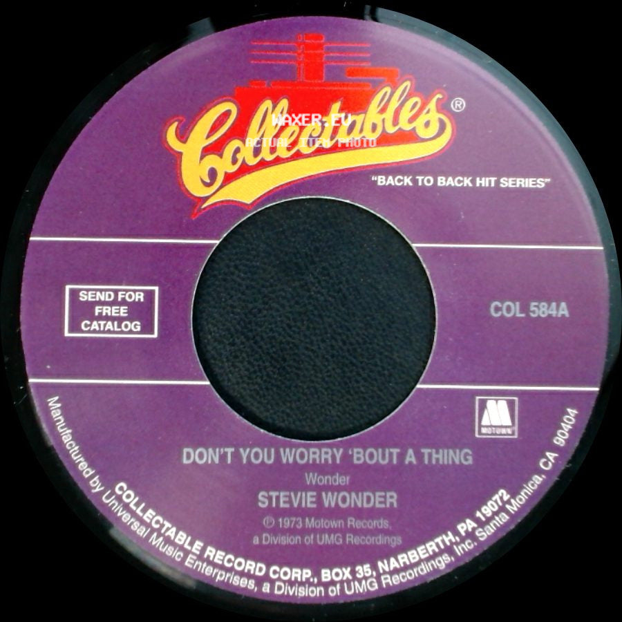 Stevie Wonder - Don't You Worry 'bout A Thing / Living For The City side A