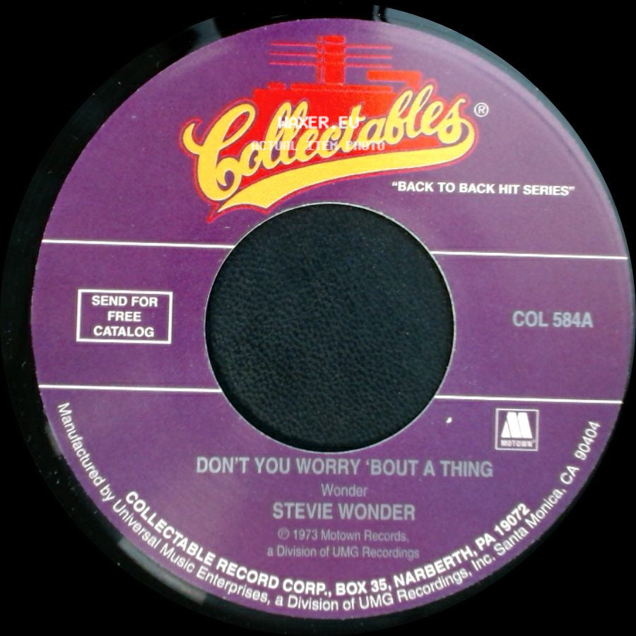 Stevie Wonder - Don't You Worry 'bout A Thing / Living For The City side A