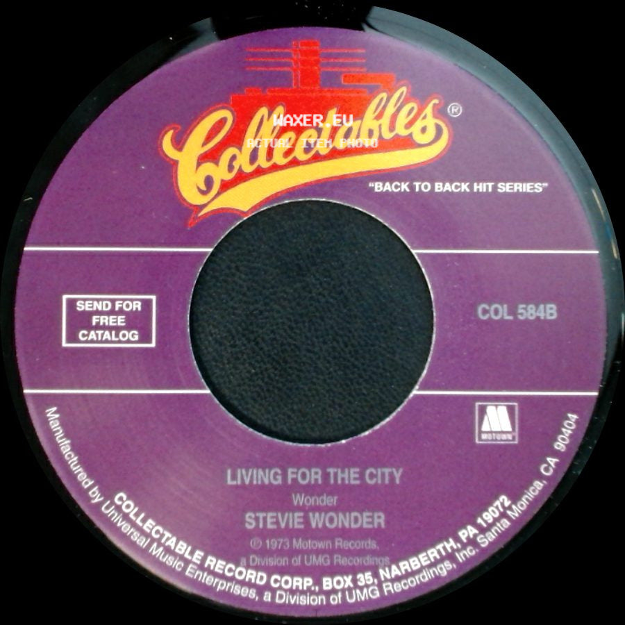 Stevie Wonder - Don't You Worry 'bout A Thing / Living For The City side B