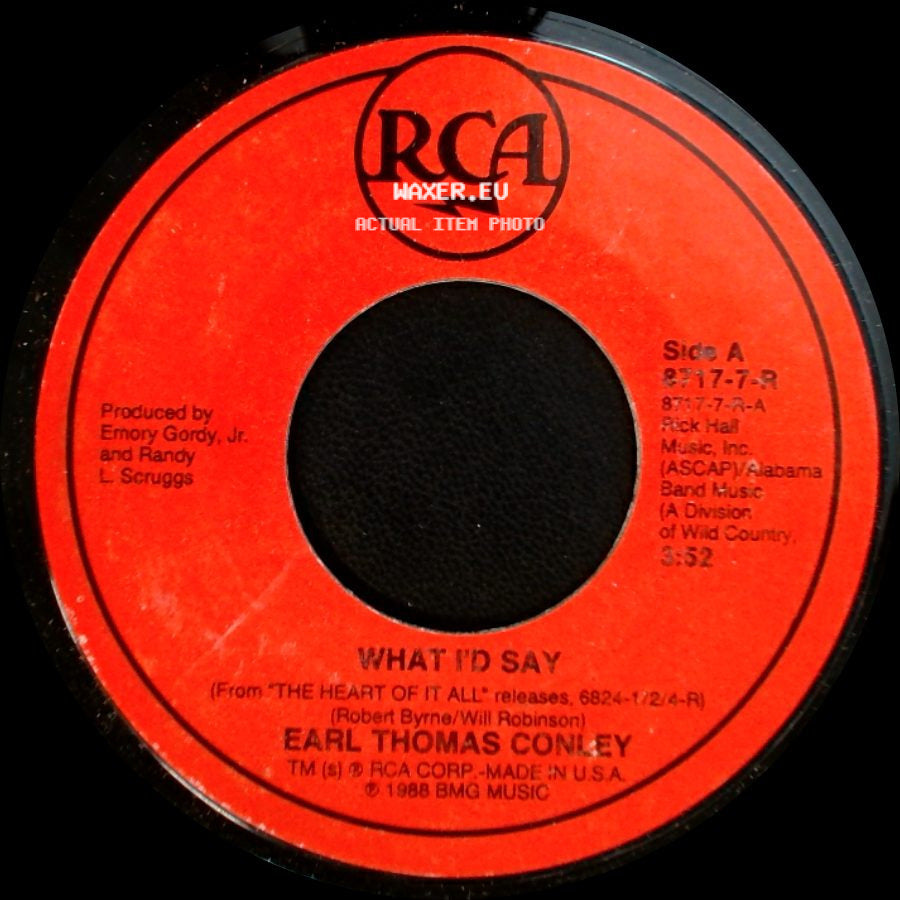 Earl Thomas Conley - What I'd Say / Carol side A