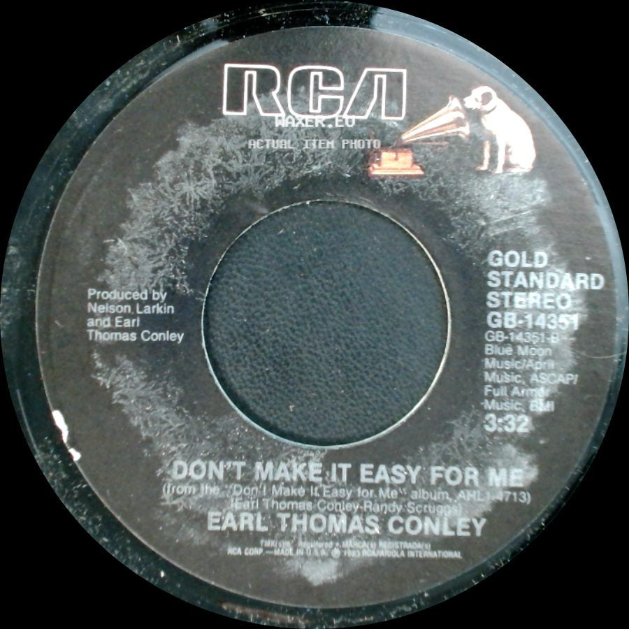 Earl Thomas Conley - Nobody Falls Like A Fool / Don't Make It Easy For Me side B