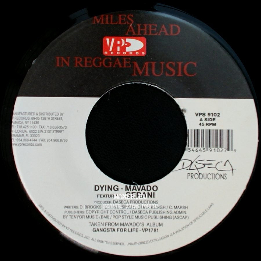 Mavado Featuring Serani - Dying / Version side A
