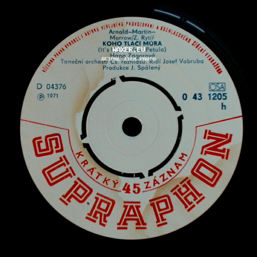 Hana Zagorová A Sbor / Hana Zagorová - Ja Jsem Tvá Neznámá / Koho Tlačí Múra (It's Up To You, Petula) side B