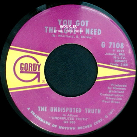 The Undisputed Truth - You Got The Love I Need / Smiling Faces Sometimes side A
