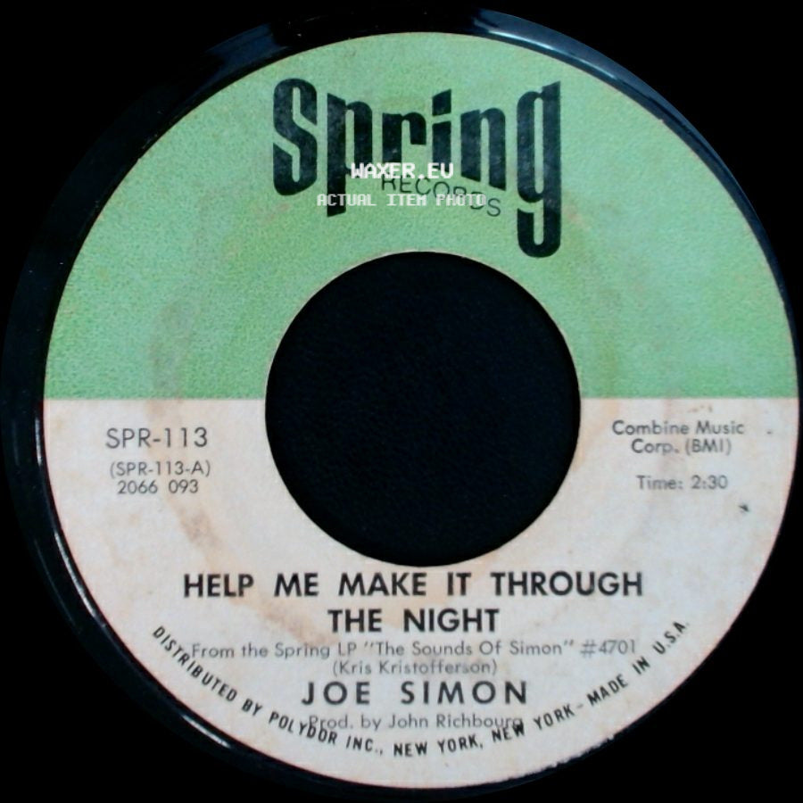 Joe Simon - Help Me Make It Through The Night / To Lay Down Beside You side A