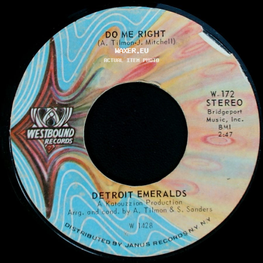 Detroit Emeralds - Just Now And Then / Do Me Right side B