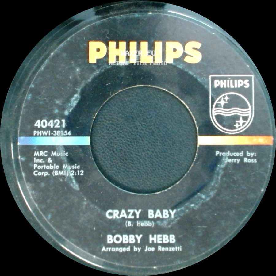 Bobby Hebb - Crazy Baby / Love Me side A