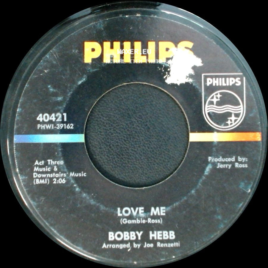 Bobby Hebb - Crazy Baby / Love Me side B