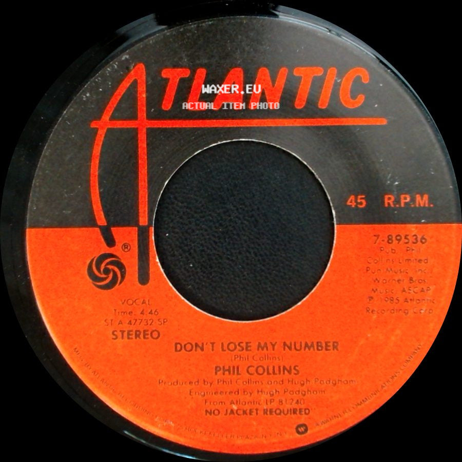 Phil Collins - We Said Hello Goodbye / Don't Lose My Number side B