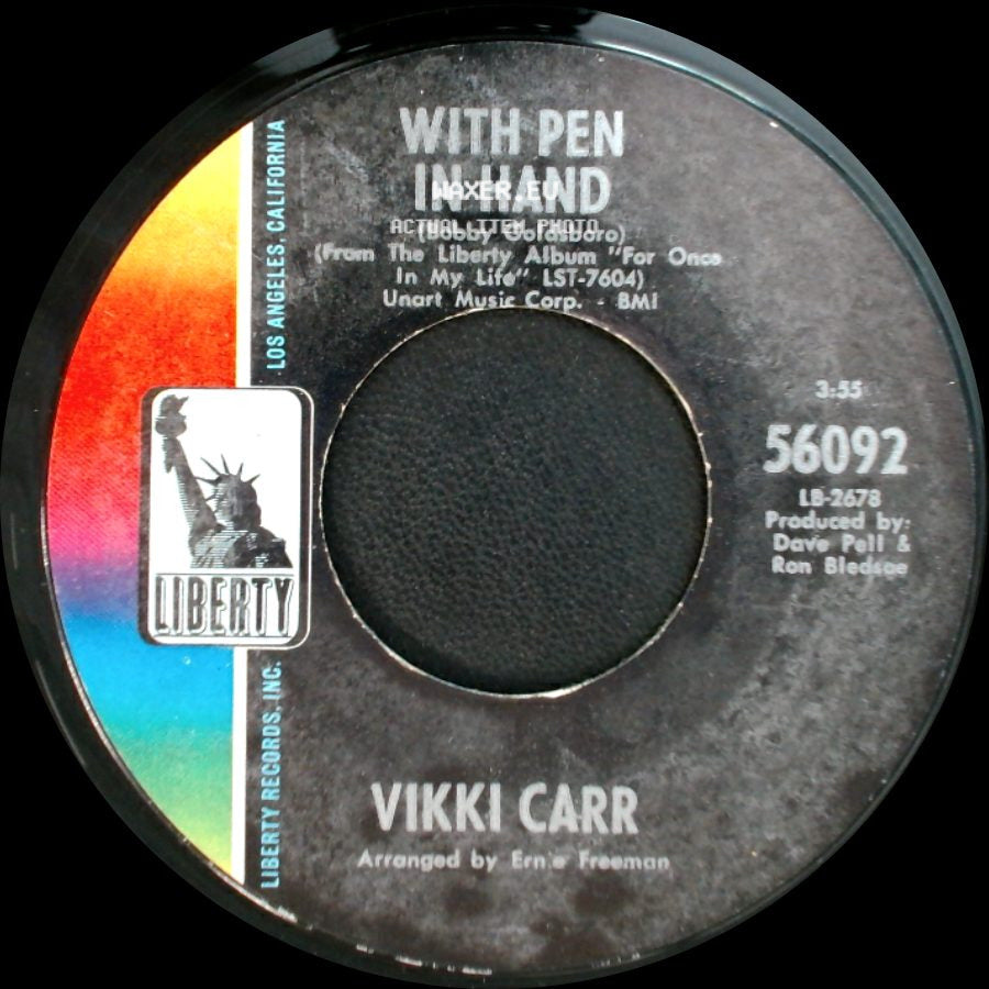 Vikki Carr - With Pen In Hand / Can't Take My Eyes Off You side A