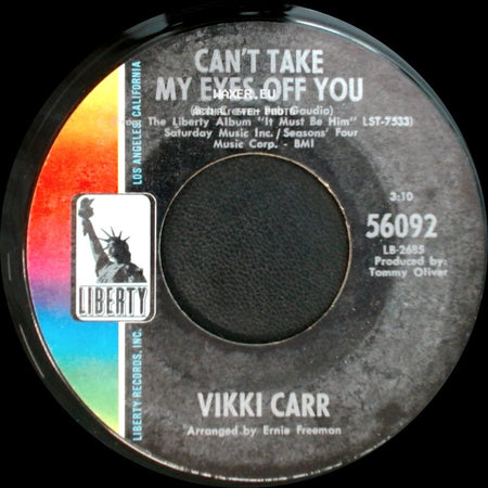 Vikki Carr - With Pen In Hand / Can't Take My Eyes Off You side B