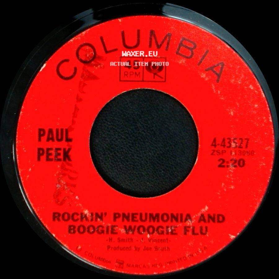 Paul Peek - Pin The Tail On The Donkey / Rockin' Pneumonia And Boogie Woogie Flu side B