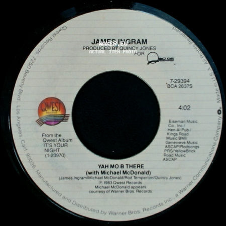 James Ingram - Yah Mo B There (With Michael Mcdonald) / Come A Da Machine (To Take A My Place) side A
