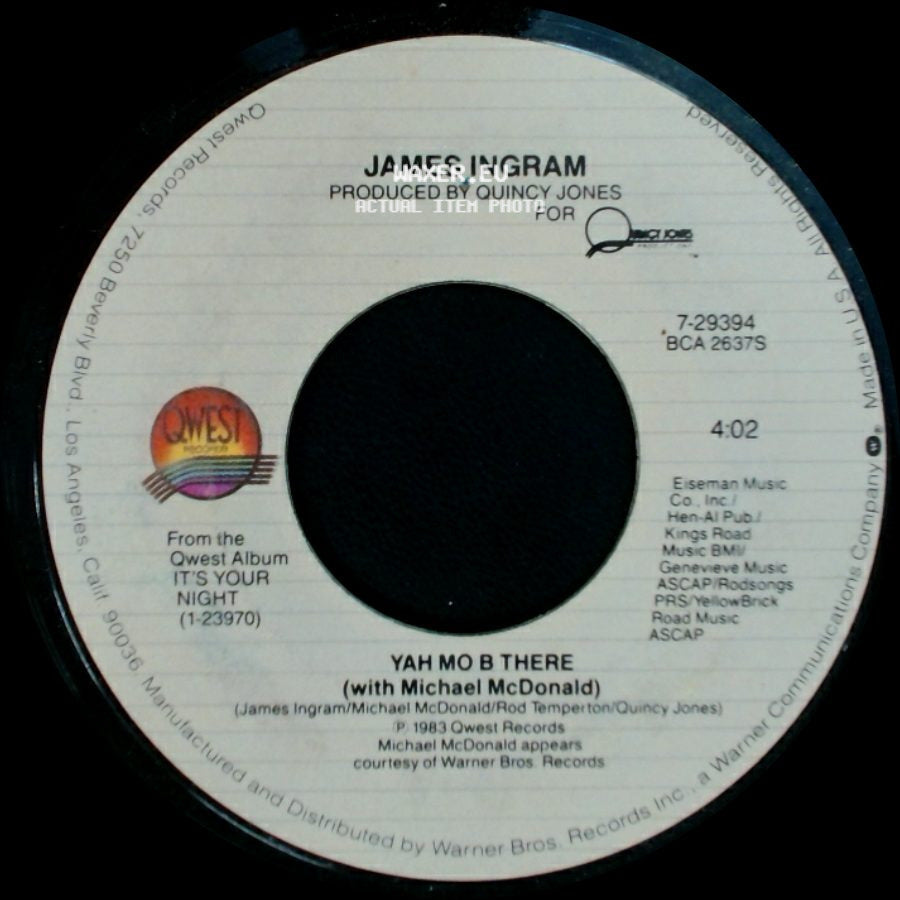 James Ingram - Yah Mo B There (With Michael Mcdonald) / Come A Da Machine (To Take A My Place) side A