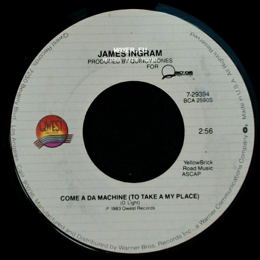 James Ingram - Yah Mo B There (With Michael Mcdonald) / Come A Da Machine (To Take A My Place) side B
