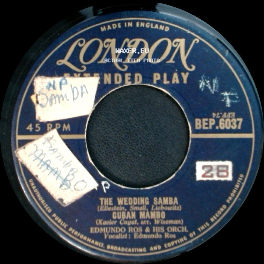 Edmundo Ros & His Orch. - The Scottish Samba / Zing-A-Zing-A Zing Boom / The Wedding Samba / Cuban Mambo side B