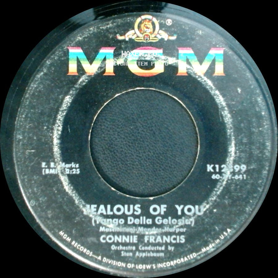 Connie Francis - Everybody's Somebody's Fool / Jealous Of You (Tango Della Gelosia) side B