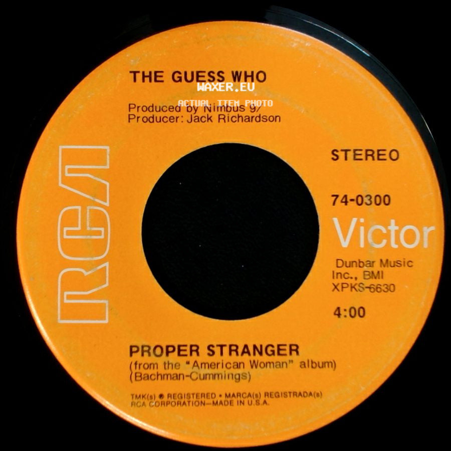 The Guess Who - No Time / Proper Stranger side B