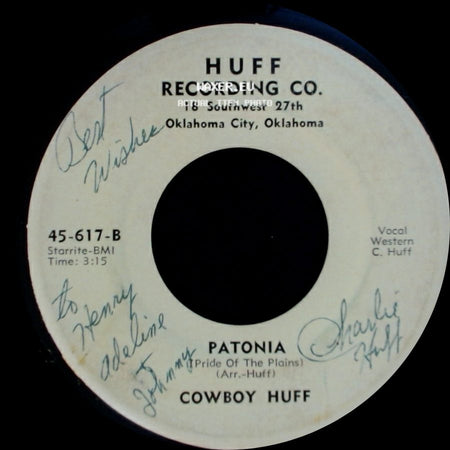 Cowboy Huff - Lover's Waltz / Patonia (Pride Of The Plains) side B