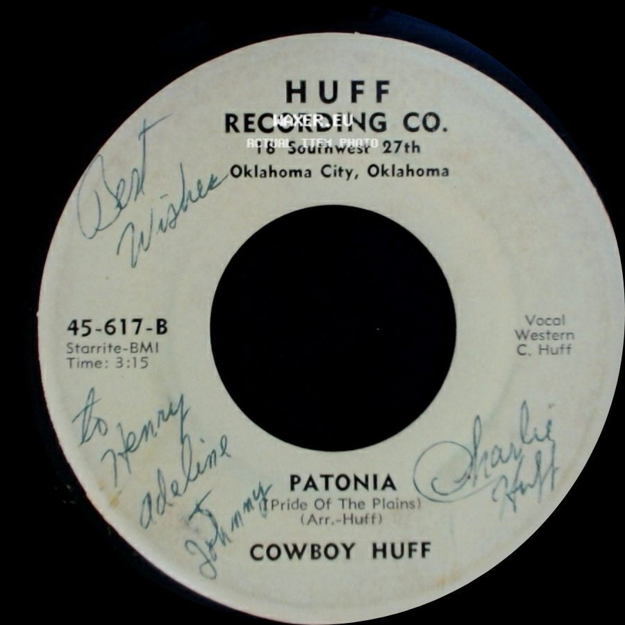 Cowboy Huff - Lover's Waltz / Patonia (Pride Of The Plains) side B