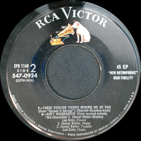 Lee Sims - Unknown Title A / Unknown Title B side B