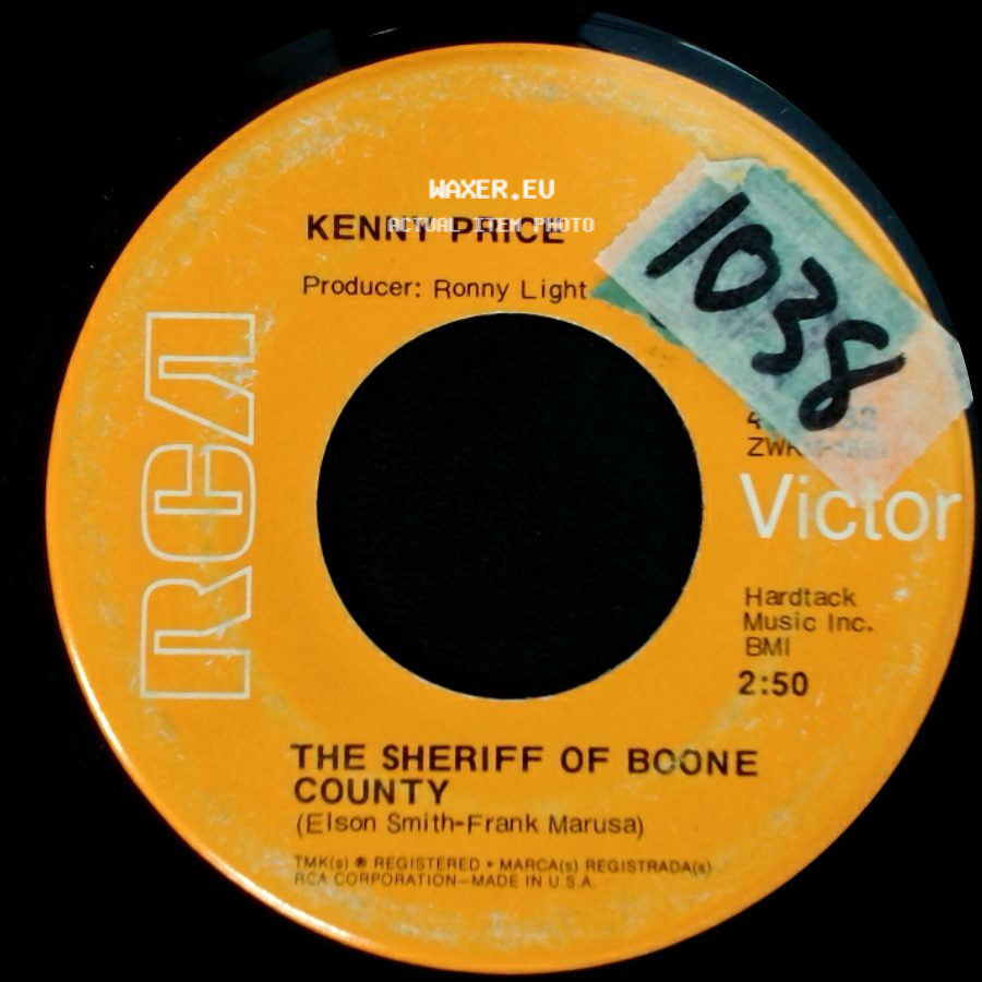 Kenny Price - Six String Guitar / The Sheriff Of Boone County side B