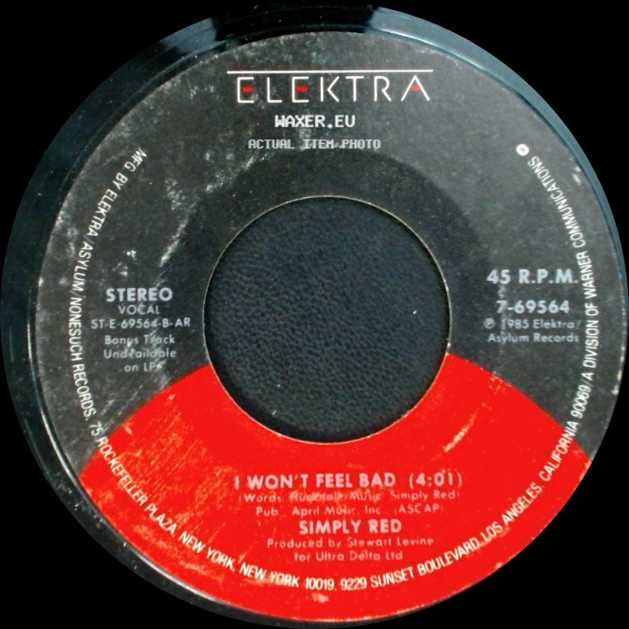 Simply Red - Holding Back The Years / I Won't Feel Bad (4:01) side B