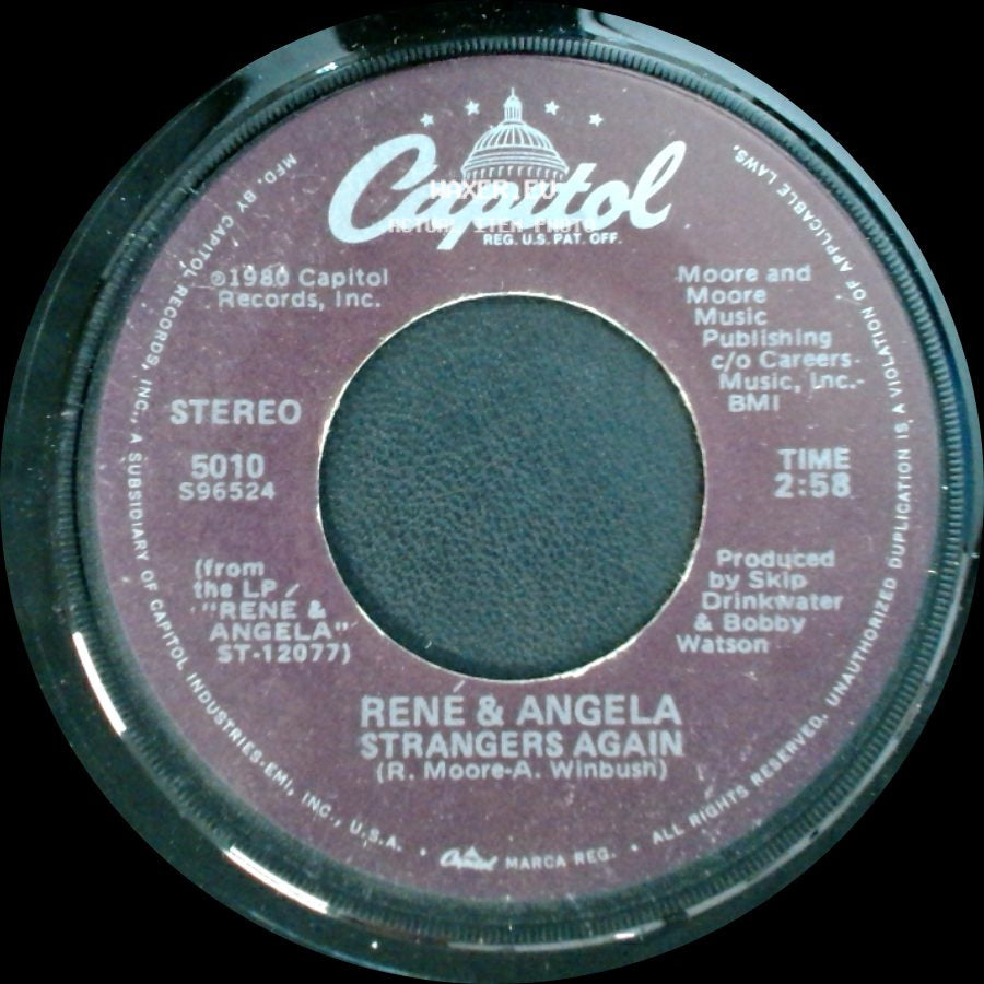 René & Angela - Strangers Again / I Love You More side A