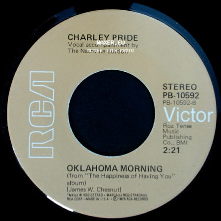 Charley Pride - Oklahoma Morning / My Eyes Can Only See As Far As You side A