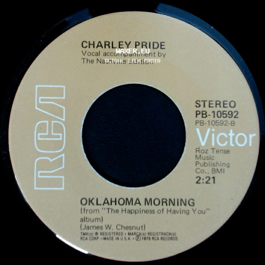Charley Pride - Oklahoma Morning / My Eyes Can Only See As Far As You side A