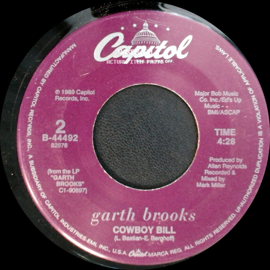 Garth Brooks - Not Counting You / Cowboy Bill side B