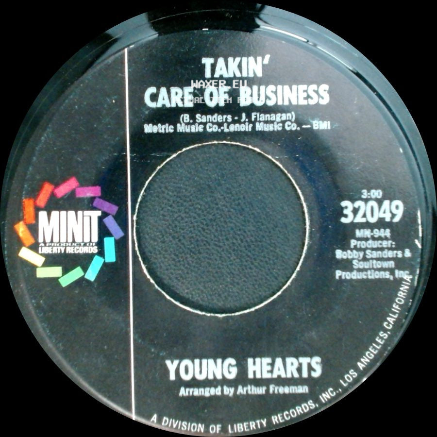 Young Hearts - I've Got Love For My Baby / Takin' Care Of Business side B