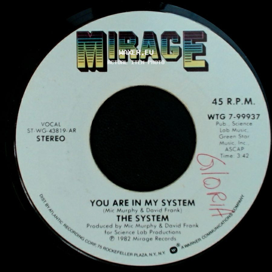 The System - You Are In My System / Now I Am Electric side A